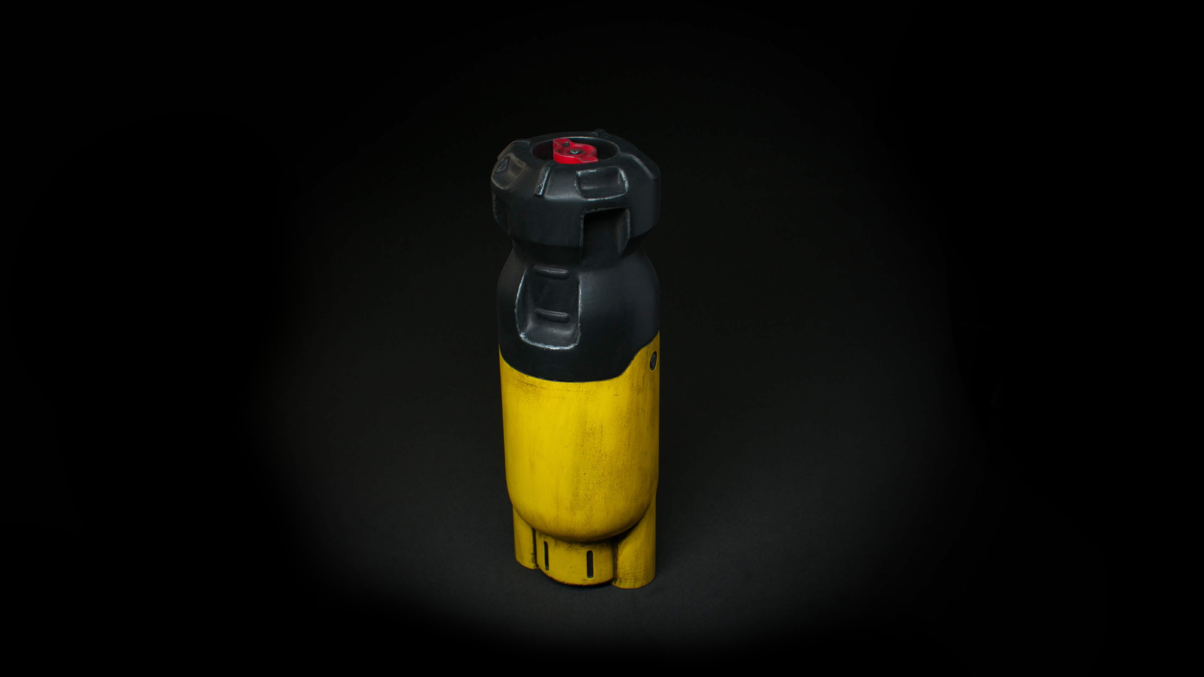 Finished Fallout-inspired Fusion Core prop by Bear Cave Builds.
